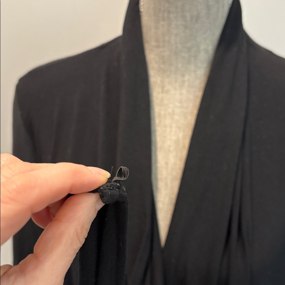 Danier Black Leather Waterfall Cardigan Italian Leather - Picture 4 of 16